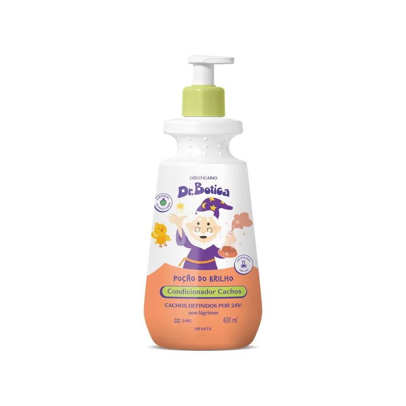 CONDICIONADOR INFANTIL CABELOS CACHEADOS 3 ABC DR.BOTICA PO��O DO BRILHO 400ML